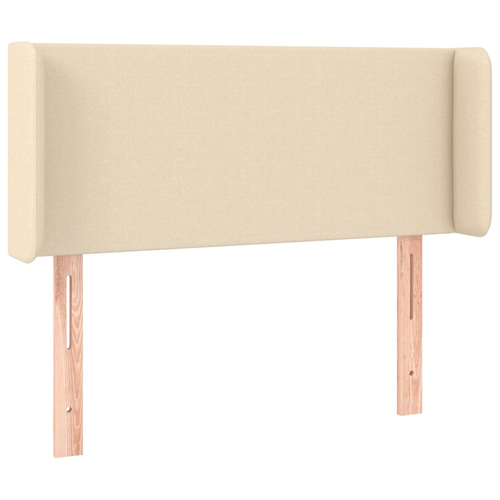 Testiera ad Orecchio Crema 103x16x78/88 cm in Tessuto