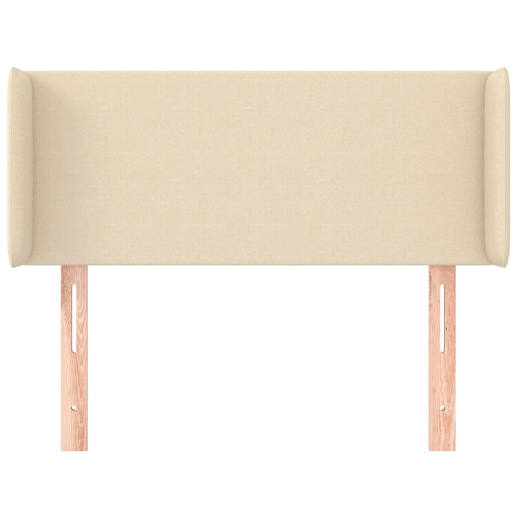 Testiera ad Orecchio Crema 103x16x78/88 cm in Tessuto