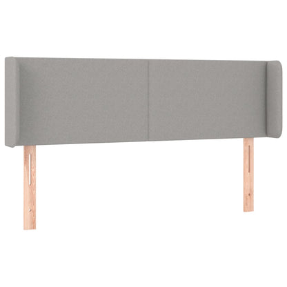 Testiera ad Orecchio Grigio Chiaro 147x16x78/88 cm in Tessuto