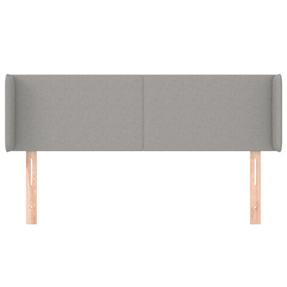 Testiera ad Orecchio Grigio Chiaro 147x16x78/88 cm in Tessuto