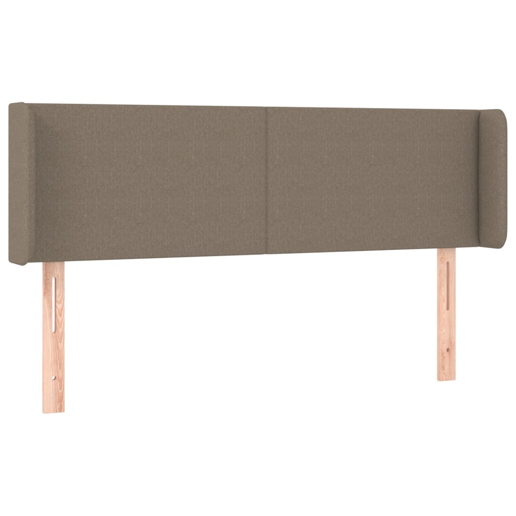Testiera ad Orecchio Tortora 147x16x78/88 cm in Tessuto