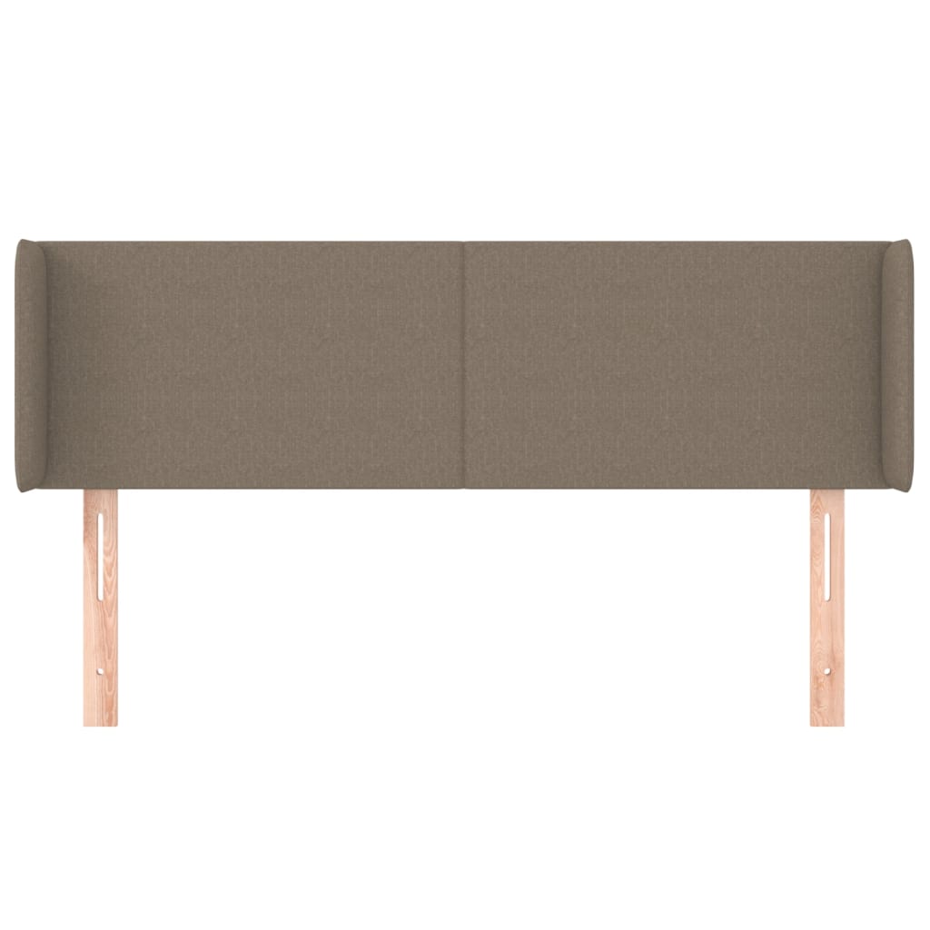 Testiera ad Orecchio Tortora 147x16x78/88 cm in Tessuto