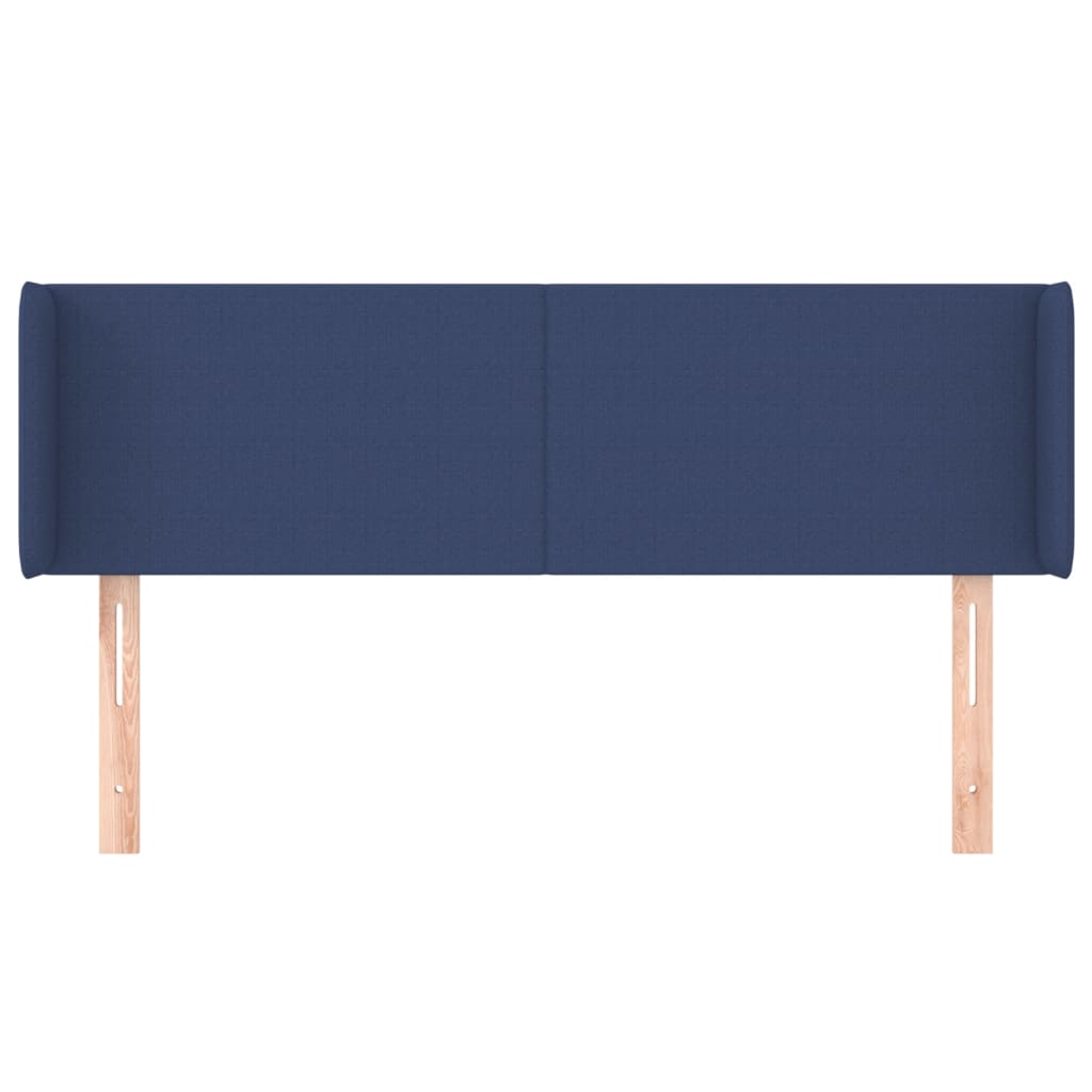 Testiera ad Orecchio Blu 147x16x78/88cm in Tessuto