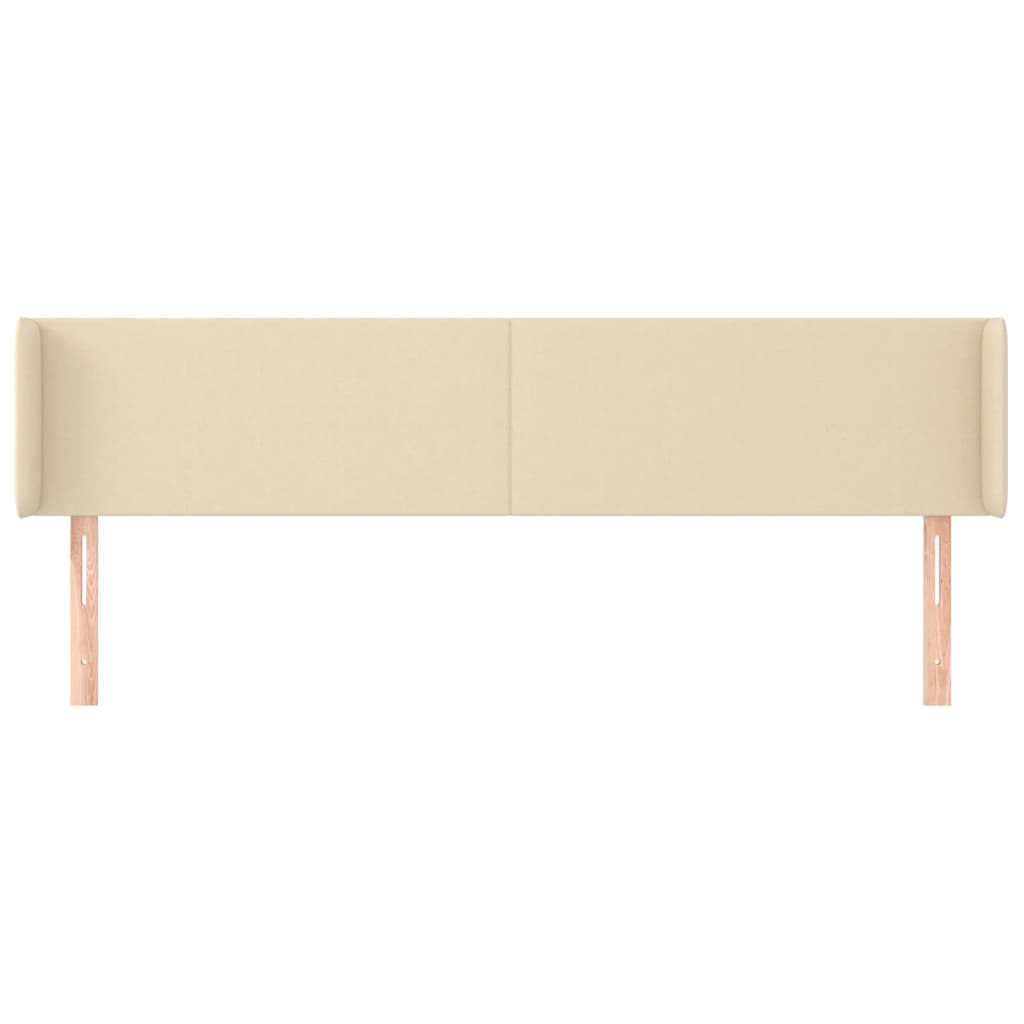Testiera ad Orecchio Crema 163x16x78/88 cm in Tessuto