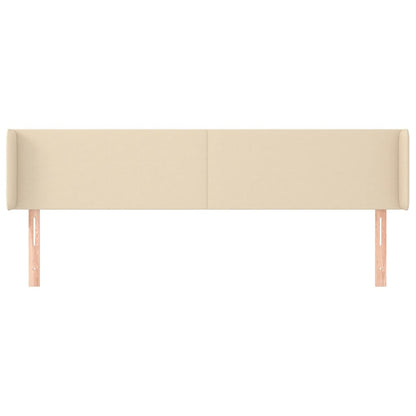 Testiera ad Orecchio Crema 163x16x78/88 cm in Tessuto
