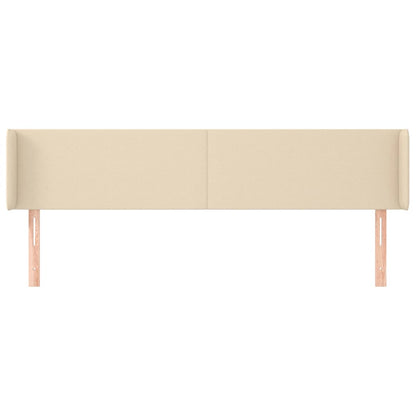 Testiera ad Orecchio Crema 183x16x78/88 cm in Tessuto