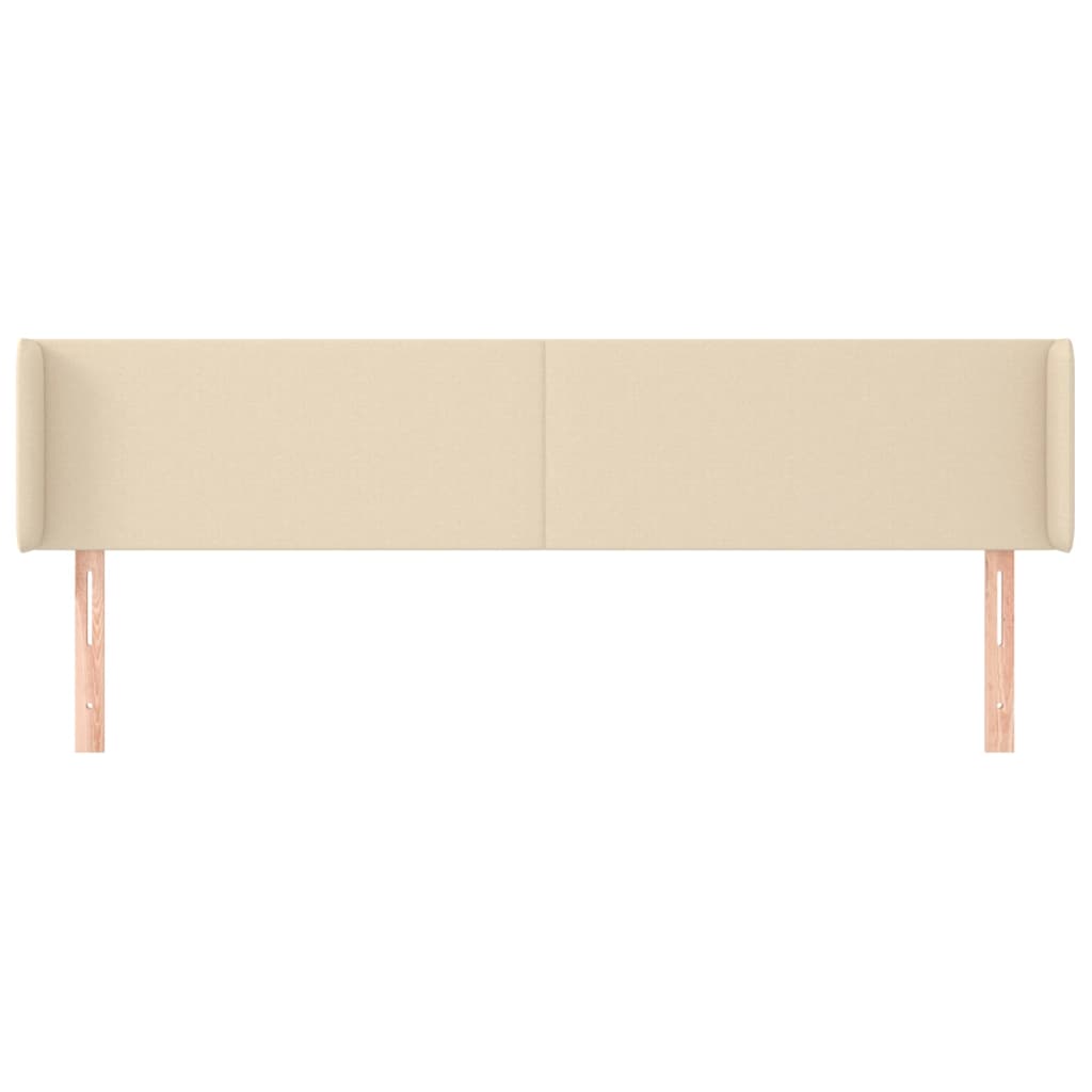 Testiera ad Orecchio Crema 203x16x78/88 cm in Tessuto