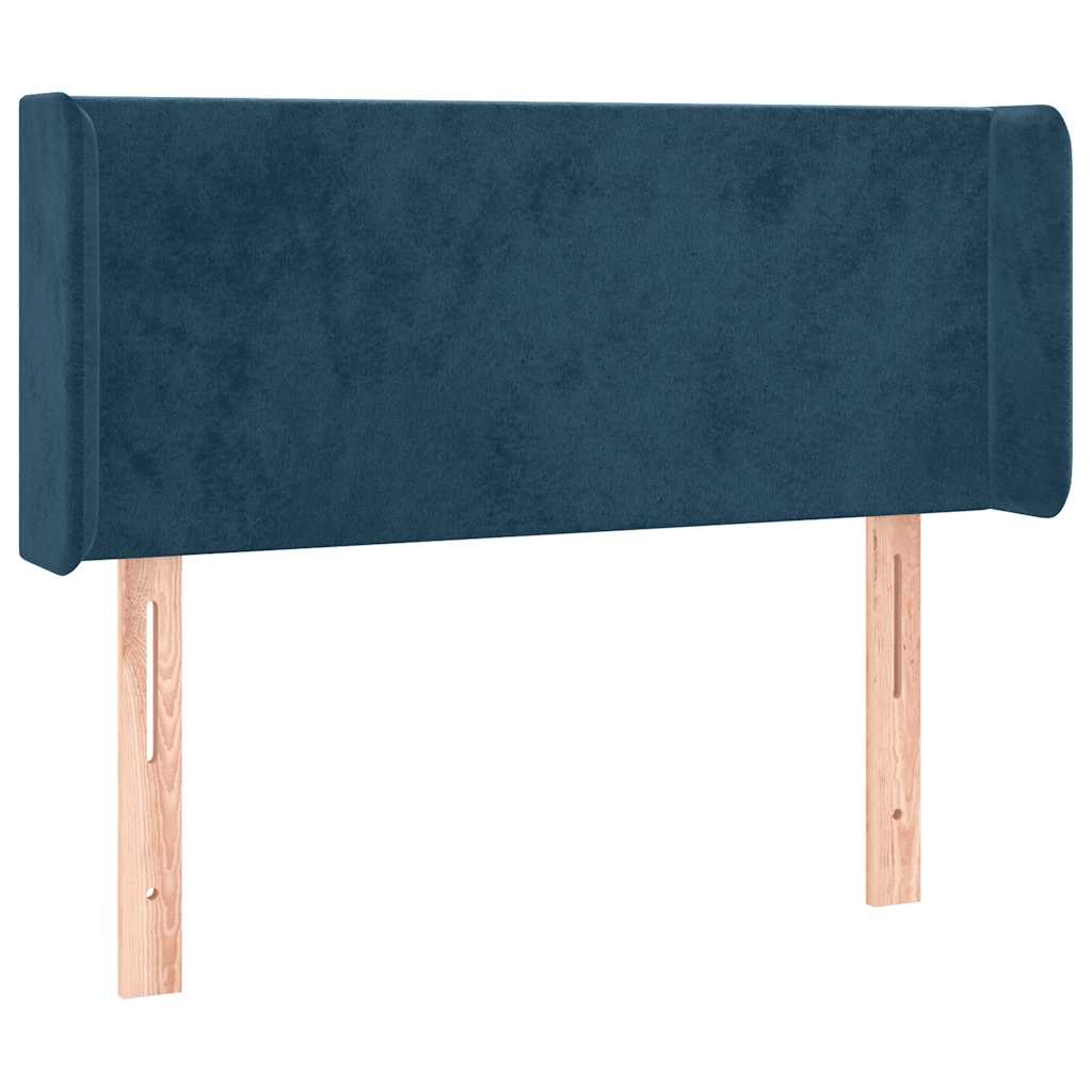 Testiera ad Orecchio Blu Scuro 83x16x78/88 cm in Velluto