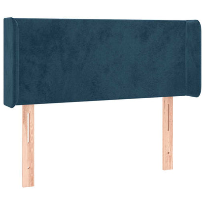 Testiera ad Orecchio Blu Scuro 83x16x78/88 cm in Velluto