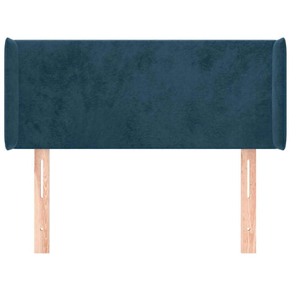 Testiera ad Orecchio Blu Scuro 83x16x78/88 cm in Velluto