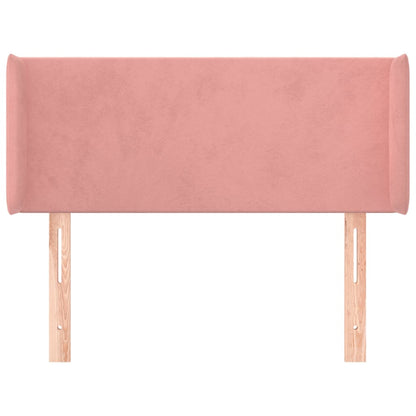Testiera ad Orecchio Rosa 83x16x78/88 cm in Velluto
