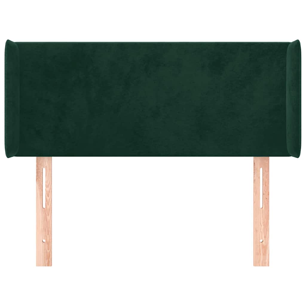 Testiera ad Orecchio Verde Scuro 93x16x78/88 cm in Velluto