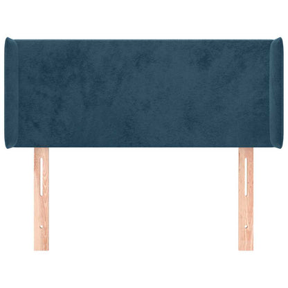 Testiera ad Orecchio Blu Scuro 93x16x78/88 cm in Velluto