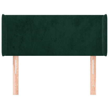 Testiera ad Orecchio Verde Scuro 103x16x78/88 cm in Velluto