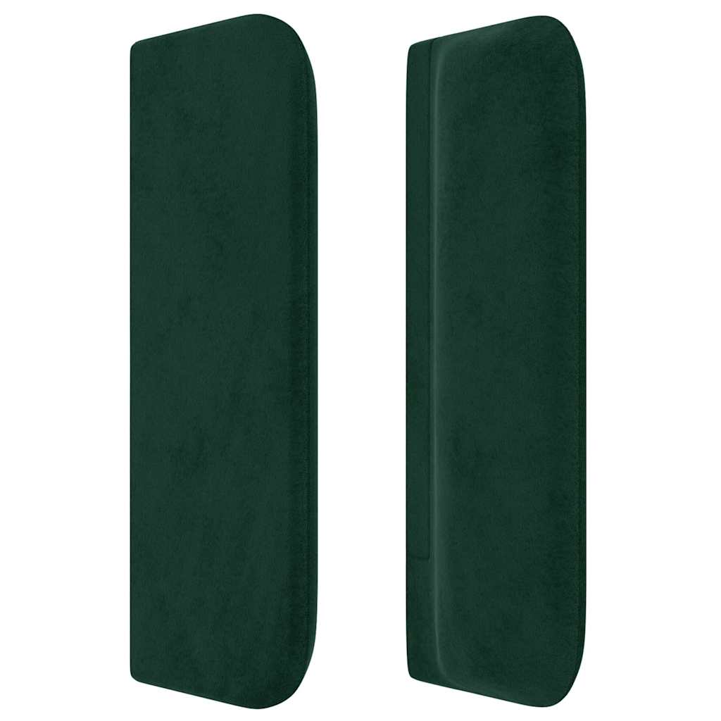 Testiera ad Orecchio Verde Scuro 103x16x78/88 cm in Velluto