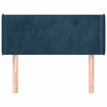 Testiera ad Orecchio Blu Scuro 103x16x78/88 cm in Velluto