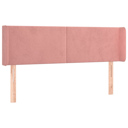Testiera ad Orecchio Rosa 147x16x78/88 cm in Velluto