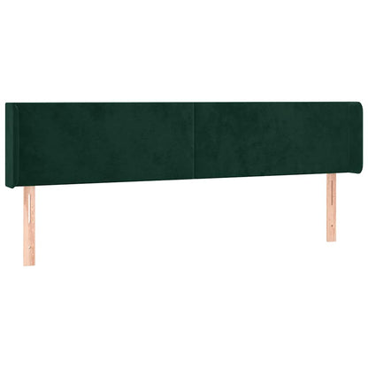 Testiera ad Orecchio Verde Scuro 163x16x78/88 cm in Velluto