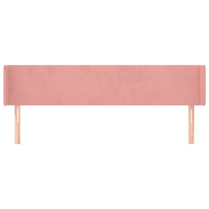 Testiera ad Orecchio Rosa 163x16x78/88 cm in Velluto