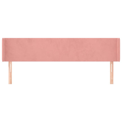 Testiera ad Orecchio Rosa 183x16x78/88 cm in Velluto