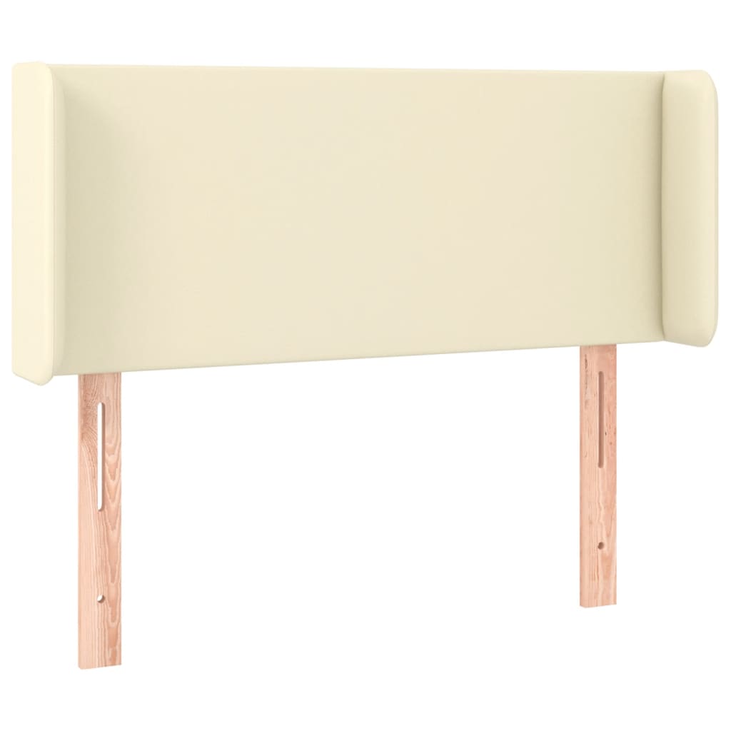 Testiera ad Orecchio Crema 83x16x78/88 cm in Similpelle