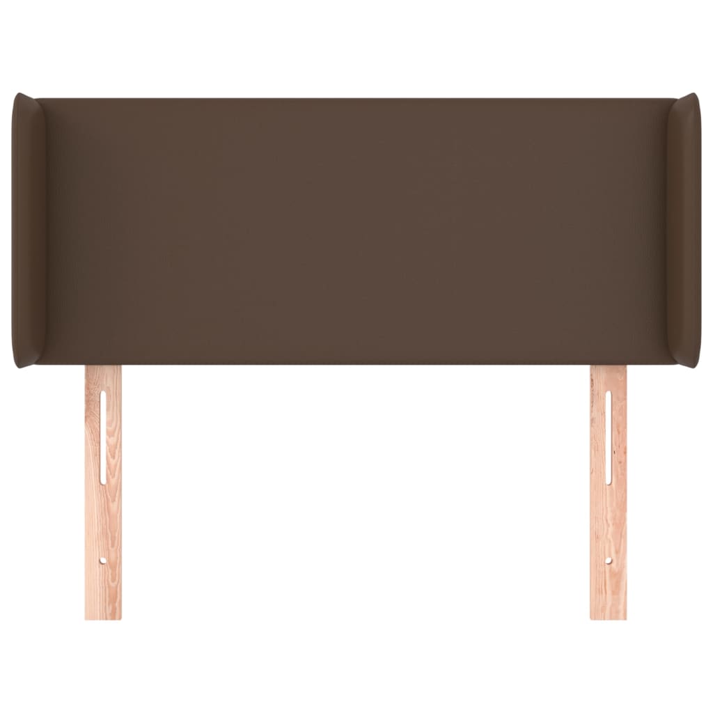 Testiera ad Orecchio Marrone 83x16x78/88 cm in Similpelle