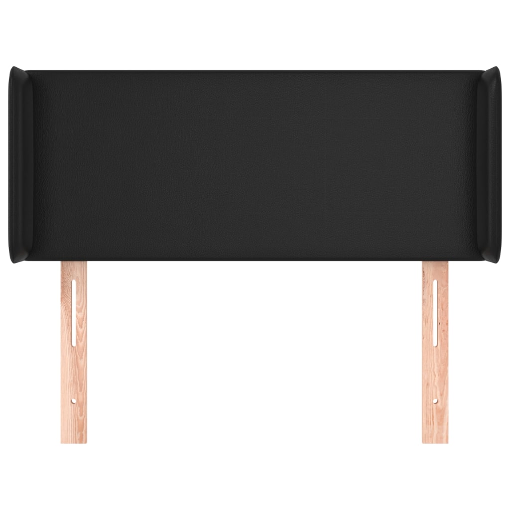 Testiera ad Orecchio Nera 93x16x78/88 cm in Similpelle