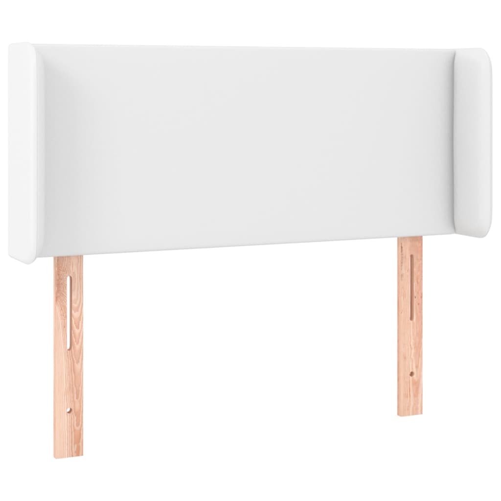 Testiera ad Orecchio Bianca 93x16x78/88 cm in Similpelle
