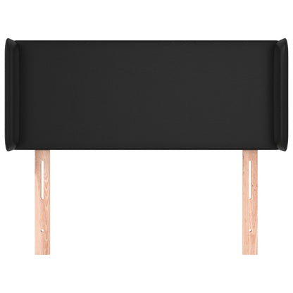 Testiera ad Orecchio Nera 103x16x78/88 cm in Similpelle