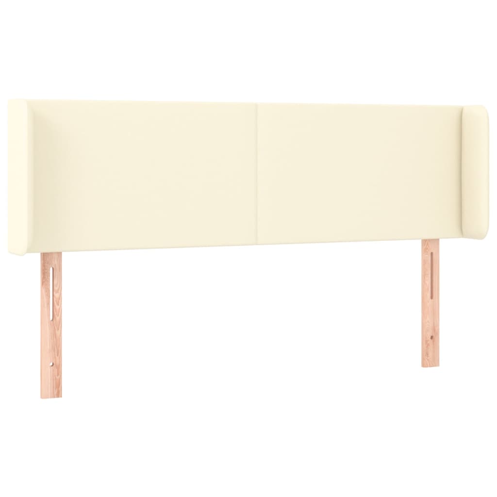 Testiera ad Orecchio Crema 147x16x78/88 cm in Similpelle