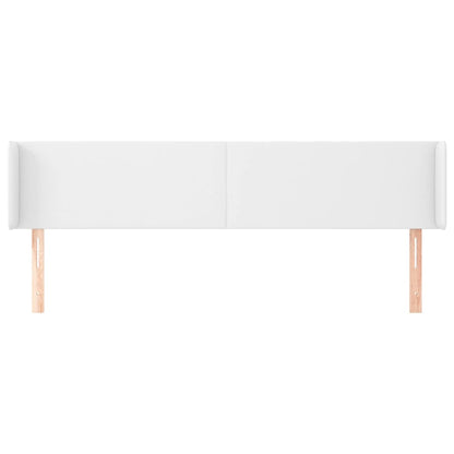 Testiera ad Orecchio Bianca 163x16x78/88 cm in Similpelle