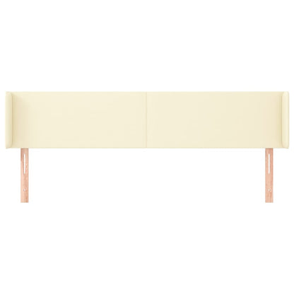 Testiera ad Orecchio Crema 183x16x78/88  cm in Similpelle