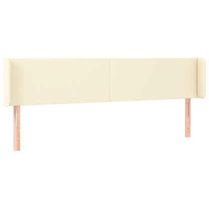 Testiera ad Orecchio Crema 203x16x78/88 cm in Similpelle