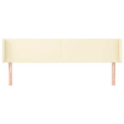 Testiera ad Orecchio Crema 203x16x78/88 cm in Similpelle