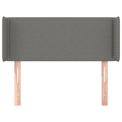 Testiera ad Orecchio Grigio Scuro 83x16x78/88 cm in Tessuto
