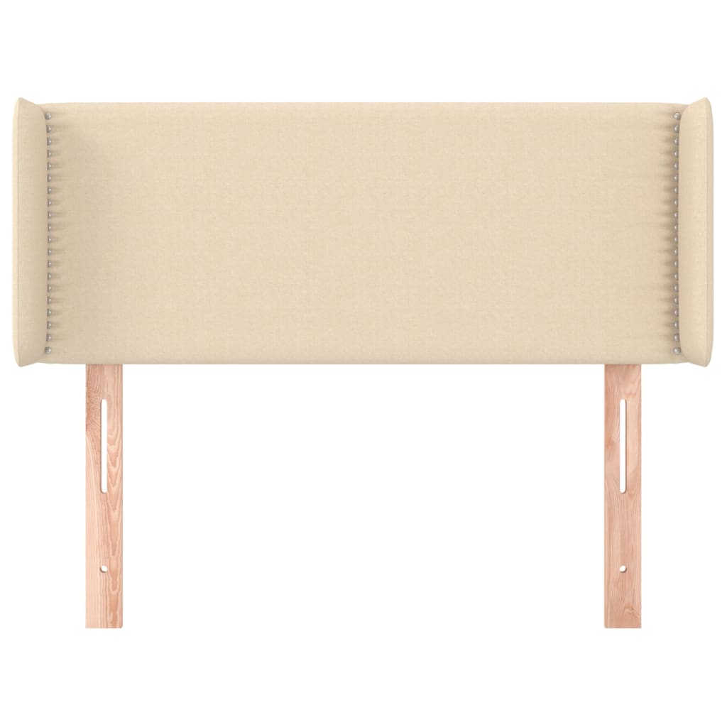 Testiera ad Orecchio Crema 83x16x78/88 cm in Tessuto