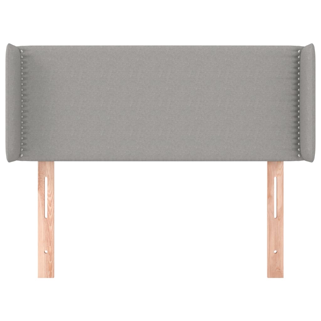 Testiera ad Orecchio Grigio Chiaro 103x16x78/88 cm in Tessuto