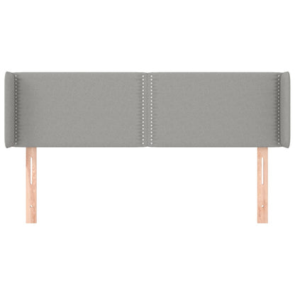 Testiera ad Orecchio Grigio Chiaro 147x16x78/88 cm in Tessuto