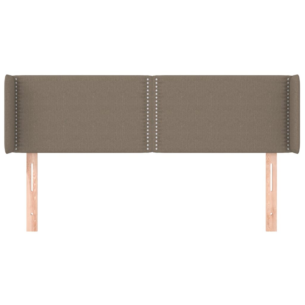 Testiera ad Orecchio Tortora 147x16x78/88 cm in Tessuto