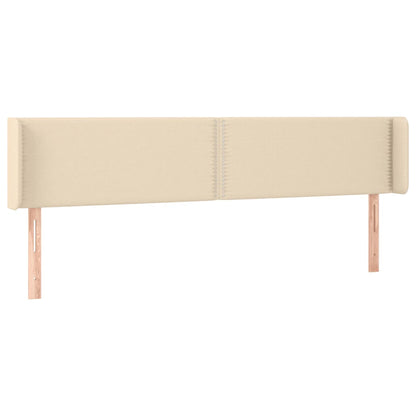 Testiera ad Orecchio Crema 163x16x78/88 cm in Tessuto