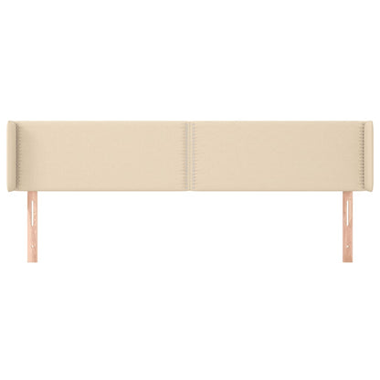 Testiera ad Orecchio Crema 163x16x78/88 cm in Tessuto