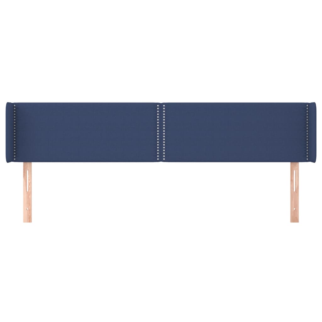 Testiera ad Orecchio Blu 183x16x78/88 cm in Tessuto