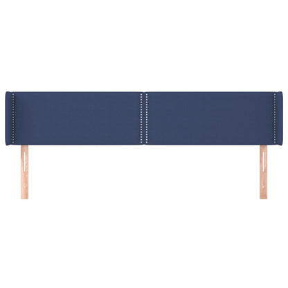 Testiera ad Orecchio Blu 183x16x78/88 cm in Tessuto