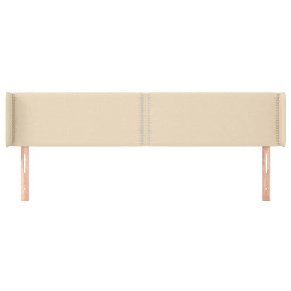 Testiera ad Orecchio Crema 203x16x78/88 cm in Tessuto