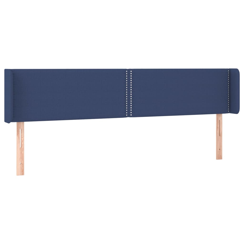 Testiera ad Orecchio Blu 203x16x78/88cm in Tessuto