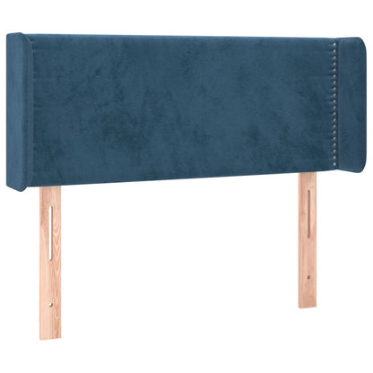 Testiera ad Orecchio Blu Scuro 93x16x78/88 cm in Velluto