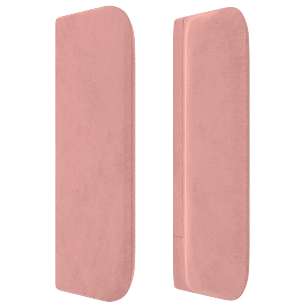 Testiera ad Orecchio Rosa 103x16x78/88 cm in Velluto