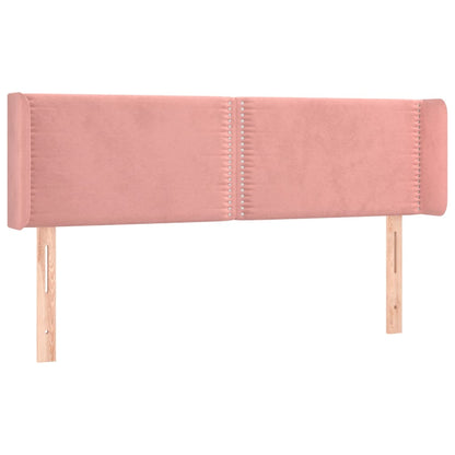 Testiera ad Orecchio Rosa 147x16x78/88 cm in Velluto