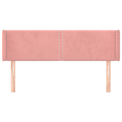 Testiera ad Orecchio Rosa 147x16x78/88 cm in Velluto