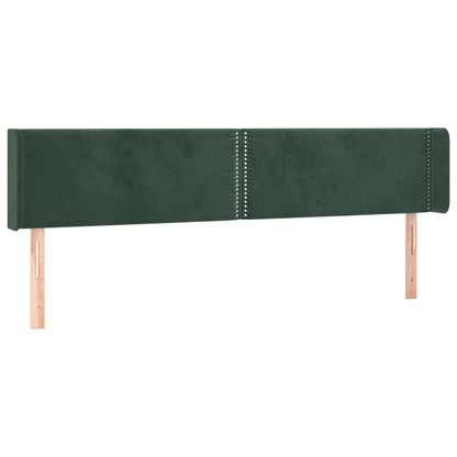 Testiera ad Orecchio Verde Scuro 163x16x78/88 cm in Velluto